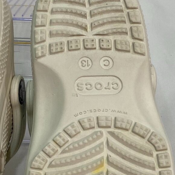 Crocs Classic Clog Kids Size 13 White Bone Slip-On Foam Sandals - Picture 7 of 9